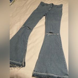 SMYM  Flare Leg Jeans High Rise